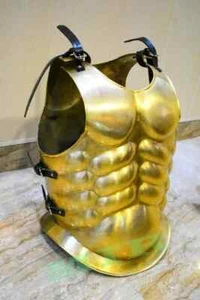 Medieval Knight Roman Brass Greek Muscle Armor Muscle Costume Armor Jacket - Picture 1 of 3