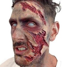 Woochie Trauma Half Face Foam Latex Prosthetic Mask Unpainted Appliance FO080