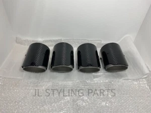 Echtglanz Kohlefaser Auspuffspitzen mattsilber für BMW M2 M3 M4 F87 F80 F82 - Bild 1 von 5