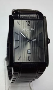 Kenneth Cole New York All Steel Mens Watch KC3957 33 MM Date New Battery - Picture 1 of 11