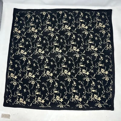 Ralph Lauren 100% Silk Pillow Shell Tan Floral/Striped Back Button NWT $135 MSRP - Image 1 of 4