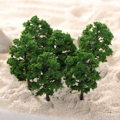 10pcs 3D Model Tree Train Railway Wargame Scenery HO N Scale Park Street Layout - Image 1 of 4