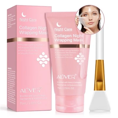 Kollagen Maske Nachtmaske Night Wrapping Mask Peel off Kollagenmaske mit Pinsel - Bild 1 von 4