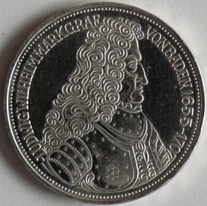 BRD 5 DM 1955 Markgraf von Baden, Silber - Bild 1 von 2