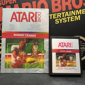 Realsports Tennis Atari 2600 W.Manual 1983 Good Condition TESTED FREE POSTAGE - Picture 1 of 10