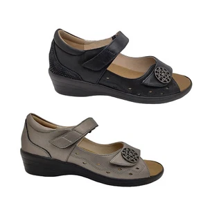 Natural Comfort Freeda Ladies Sandal Leather Heel In Adjustable Straps Light - Picture 1 of 19