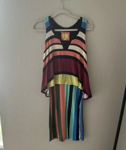 Anthropologie, Maeve Davina Colorblock Stripe Layered Swing Dress, Size XS - Picture 1 of 4