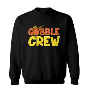Gobble Crew - Thanksgiving Turkey Holiday Toddler Crewneck Sweater - Picture 1 of 8