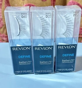 3 Revlon Define featherLITE Technology False Eyelashes (2) D22 & (1) D40 - Picture 1 of 3