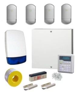 Sistema de alarma antirrobo intruso con cable kit PRO teclado LCD, PIR CUÁDRUPLE, contactos de puerta - Imagen 1 de 1