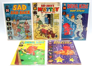 Lote de 5 piezas de Colección Harvey Comics Magazine Devil Kids Cosas Lo último Carmenteros Sad Saco Muttsy - Imagen 1 de 7