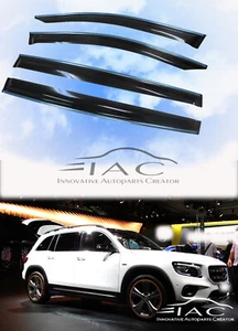 Chrome Trim Side Window Visors Guard Vent Deflectors For Mercedes Benz GLB 2020- - Picture 1 of 8