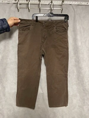 Pantalones Ibex Para Hombre 36X30 Marrón Sarga Lona Sueltos Exterior Informales Caminata Campamento Activo Foto 1 de 4