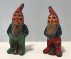 Pair of Vintage Lead Garden Gnomes 3"