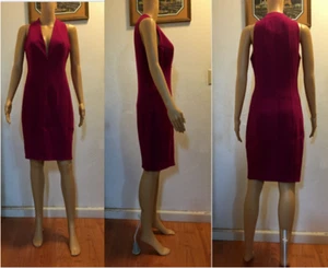 AKRIS V Neck Double Faced Wool Dress US8 - Picture 1 of 7