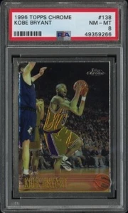 1996-97 Topps cromo #138 Kobe Bryant novato RC PSA 8 casi nuevo-como nuevo Lakers Salón de la fama - Imagen 1 de 3