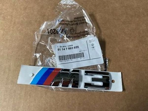 BMW E46 M3 Coupe Convertible Genuine "M3" Rear Trunk Emblem, Decal 2001-2006 - Picture 1 of 3