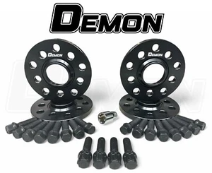 4 x 12 mm schwarze Spurverbreiterungen Radiusschrauben + Schlösser Audi VW TT 5x100/112 57,1 - Bild 1 von 2