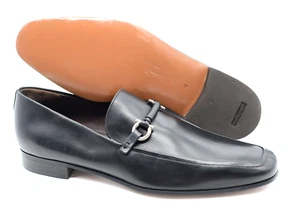 Men's Salvatore Ferragamo 'Canary Gancini Bit' Black Leather Loafer US 8.5 - D - Picture 1 of 8