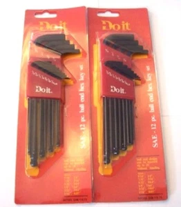 2 SAE 12pc DO IT BEST BALL END ALLEN HEX KEY WRENCH SETS STANDARD - Picture 1 of 1