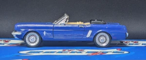1964 - Mustang Convertible - 1/24 Scale - Diecast Model Blue SS7711 - Picture 1 of 6