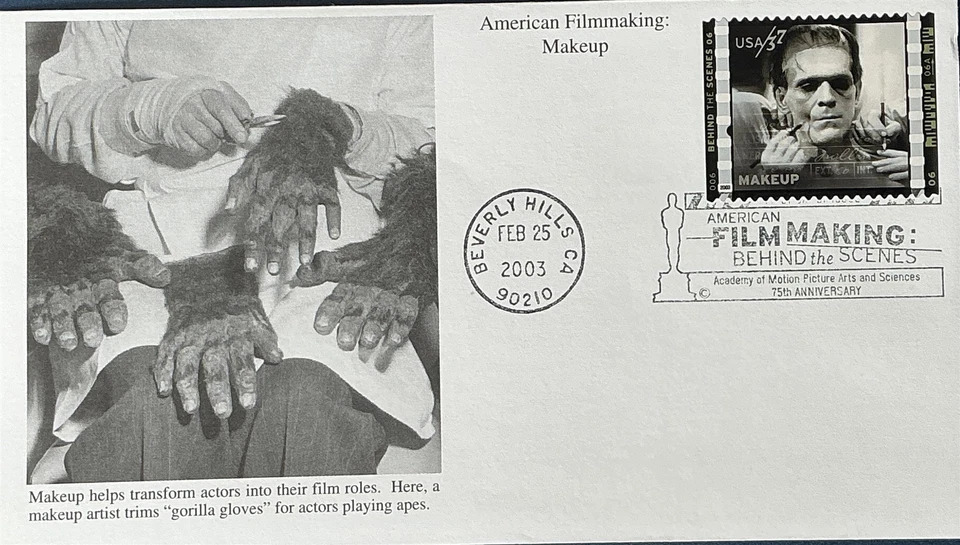 Mystic 3772 American Filmmaking Makeup Artist Trims Gorilla Gloves Planet Apes  - Image 1 of 1