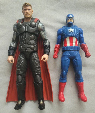 Marvel Legends Avengers Infinity War Cull Obsidian Thor Loose And Capt. America Cover