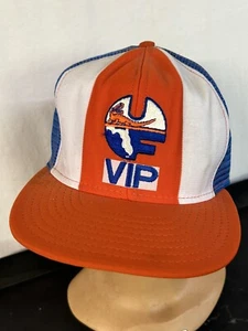 Vintage Florida Gators Lucky STRIPE MESH TRUCKER Hat Cap Lg USA - Picture 1 of 8