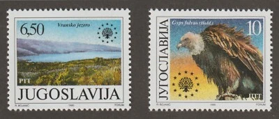 Yugoslavia 1990 #2075-76 Protección Europea de la Naturaleza - MNH Foto 1 de 3