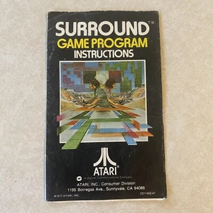 Surround: Manual de instrucciones del programa de juegos Atari 1977 vintage - Imagen 1 de 2