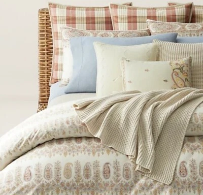 RALPH LAUREN Home Kathryn Linen Embroidered Floral Throw Pillow, Cream NWT - Image 1 of 4