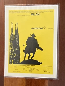 ALITALIA AIRLINES VINTAGE ADVERTISEMENT - Picture 1 of 1