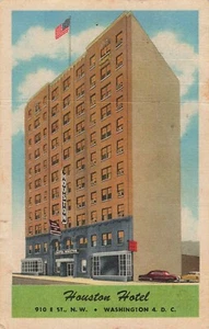 Houston Hotel Washington DC Vintage Linen Mid Century Modern Postcard - Picture 1 of 2