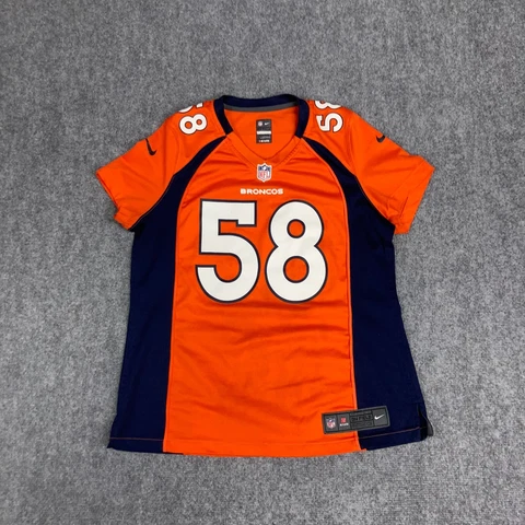 Denver Broncos Football Jersey Womens Size Large Orange #58 Von Miller Nike NFL Cover