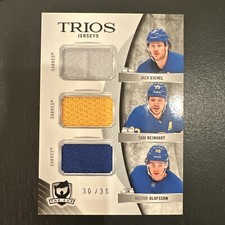 2020-21 Upper Deck The Cup Trios Jerseys Eichel/Reinhart/Olofsson /35
