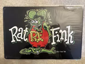 Rat Fink R.F. Metal Tin Printed Sign 8x12 - Picture 1 of 4