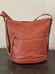 Authentic Michael Kors Reese Medium Terracotta Shoulder Bag Comes W/ Dust Cover - Picture 1 of 23