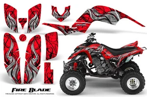 YAMAHA RAPTOR 660 GRAPHICS KIT CREATORX DECALS STICKERS FIRE BLADE RED - Picture 1 of 1