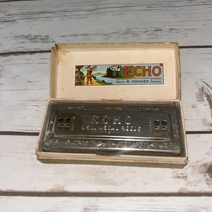 Vintage M. Hohner The Echo Harp Harmonica Key of D - Picture 1 of 2