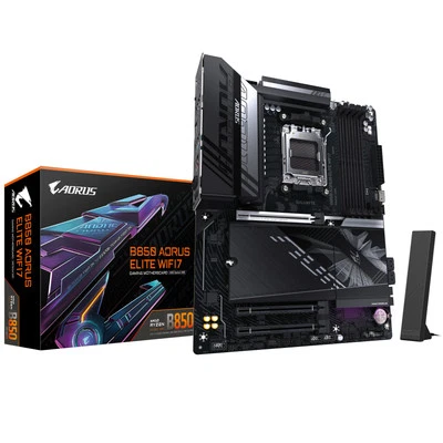 GIGABYTE B850 AORUS ELITE WIFI7 Motherboard - AMD Ryzen 9000 CPUs 8200MHz DDR5 - Image 1 of 4