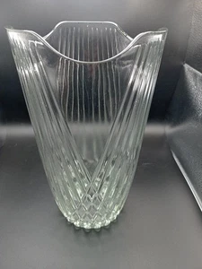 EO Brody Co Ohio Empire Vase 10.5” Crosshatch Diamond Pattern 4pds 9oz Art Deco - Picture 1 of 21