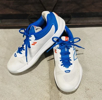 New Balance FuelCell 996v6 Women’s Size 9B White Blue Pickleball Shoes Sneakers - Image 1 of 4