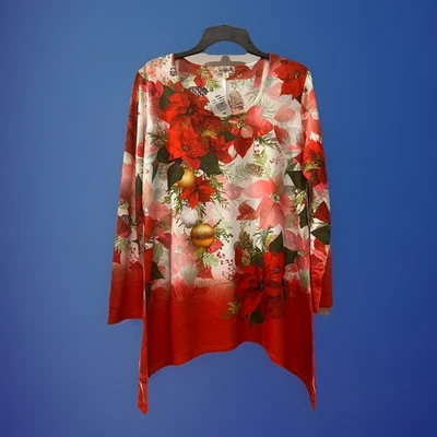 Camisa festiva de vacaciones talla mediana nueva con etiquetas Foto 1 de 4