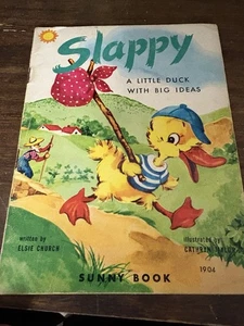Sunny Book Slappy Little Duck With Big Ideas 1970 Samuel Lowe Vintage - Foto 1 di 4