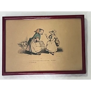 Jean Jacques Grandville (French 19thC) Metamorphoses Vintage print framed IX - Picture 1 of 7