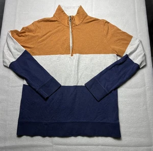 Peter Millar Pullover Damen orange großer Viertelreißverschluss Farbblock weich Stretch - Bild 1 von 7