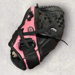 MIZUNO PINK BLACK 11 1/2 11.5 INCHES SOFTBALL GLOVE WORN ON RIGHT HAND NEW - Picture 1 of 8
