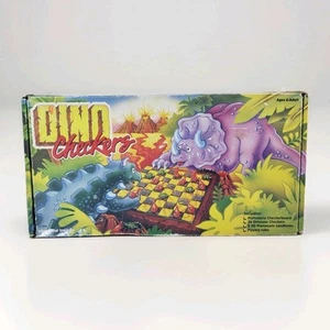 Vtg Y2k Dino Dinosaur Checkers Board Game Educational Insights - Picture 1 of 8