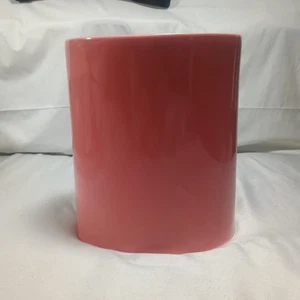 Wamsutta Expressions Bright Ceramic Bathroom Wastebasket Mango Slim Design - Picture 1 of 8