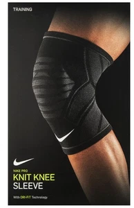 NIKE PRO Tejido Rodilla Sin Mangas Negro Correr Entrenamiento Gimnasio Wrap... - Imagen 1 de 5